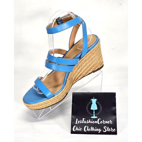 NWOB Vionic Women's Sabina Blue Strappy Wedge Espadrille Sandals Sz 8 037 - Picture 16 of 16